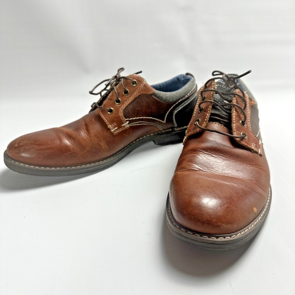 Nunn Bush Comfort Gel Oxford Dress Shoes Brown Leather Men's 8.5 Casual Office